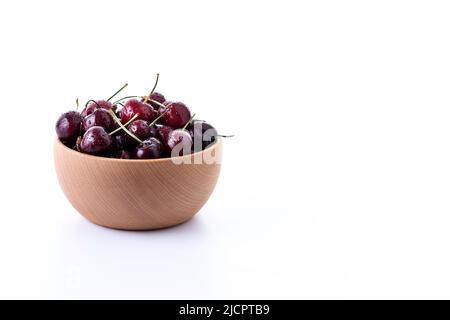 Fresh cherries isolated on white background Stock Photo