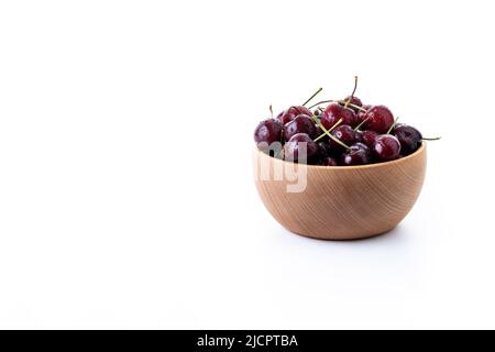 Fresh cherries isolated on white background Stock Photo