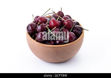 Fresh cherries isolated on white background Stock Photo
