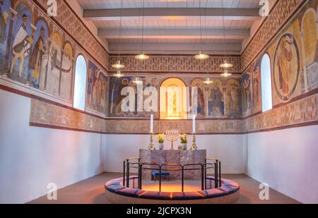 Danish national church monuments in Jelling Denmark Stock Photo