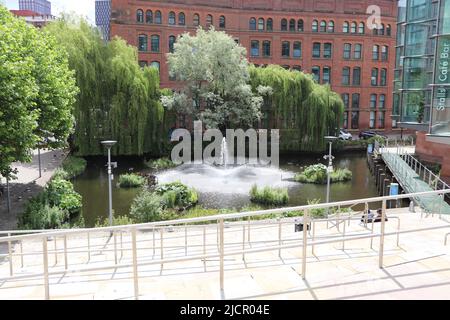 Gardens at the Bridgewater Hall in Manchester UK Stock Photo