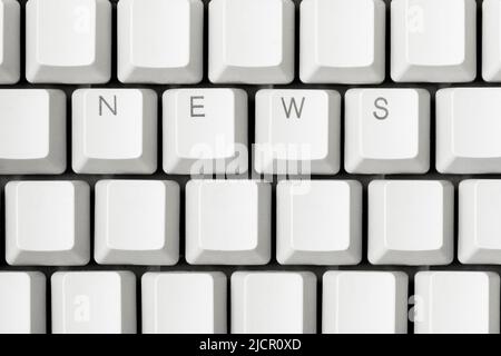 Online news concept - keyboard with NEWS keys. Online news Internet concept with news sign on a computer keyboard for blog, website and online busines Stock Photo