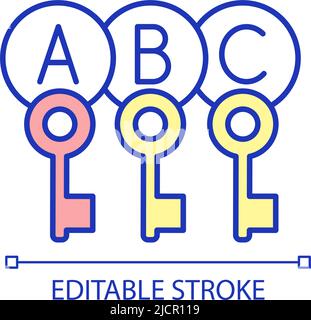 Keywords RGB color icon Stock Vector