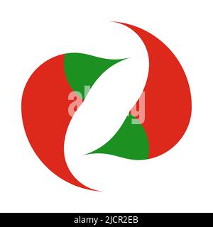 Yin Yang chili peppers logo Stock Vector