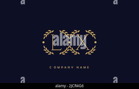 LX, XL Alphabets Letters Logo Monogram Stock Vector
