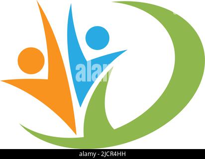 Community Care Logo design illustration template vector Stock Vector