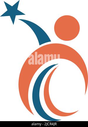 Community Care Logo design illustration template vector Stock Vector