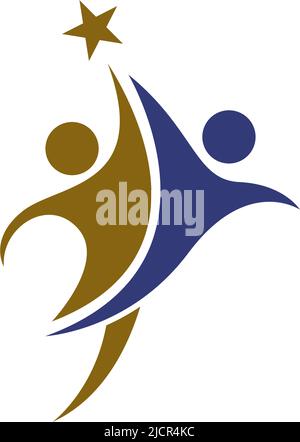 Community Care Logo design illustration template vector Stock Vector