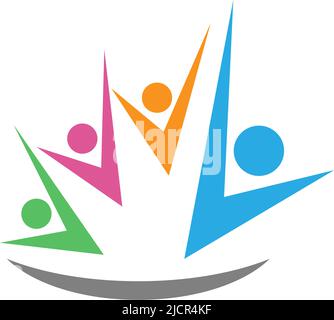 Community Care Logo design illustration template vector Stock Vector