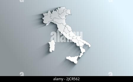 Modern Map - Italy IT with regions Stock Photo - Alamy