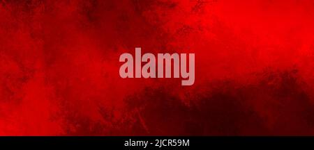 Grunge dark red and black textured painted background with abstract old dirty concrete stone wall or marbled paper surface texture and rough paint bru Stock Photo