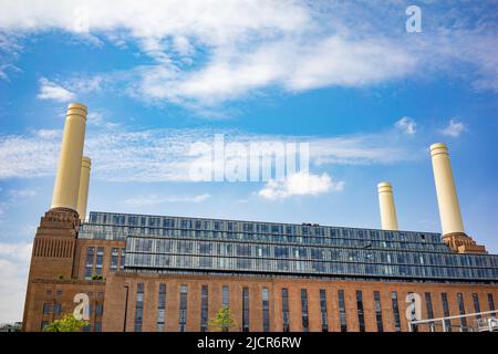 Battersea Power Station in London, England, UK is one of the world's largest brick buildings and notable for its original, lavish Art Deco interior Stock Photo