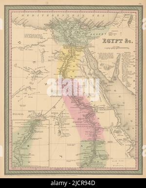 Egypt &c. Nile valley. Red Sea. Sharm el-Sheikh. THOMAS, COWPERTHWAIT 1852 map Stock Photo