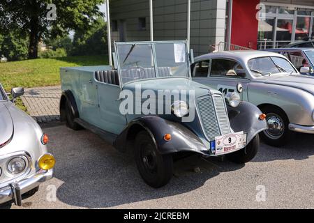 Koprivnice, Czech Republic, Czechia - 5 June, 2022: Tatra 30 52. Old retro, vintage classic car, vehicle, auto and automobile. Stock Photo