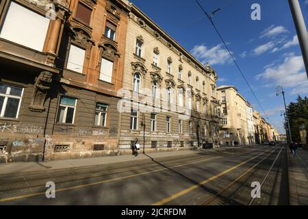 Zagreb: Antuna Mihanovica street. Croatia Stock Photo