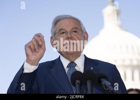 United States Senator Bob Menendez (Democrat of New Jersey) at a Senate ...