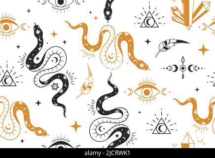Seamless pattern in boho style Stock Vector