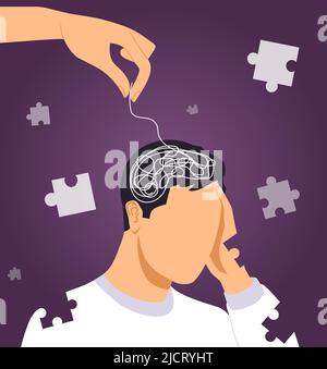 Psychological therapy concept Stock Vector