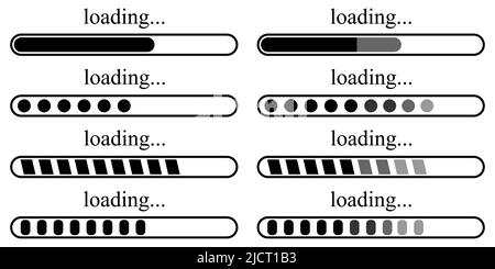 Loading icon set. Use for mobile concept and web design. Vector illustration Stock Vector