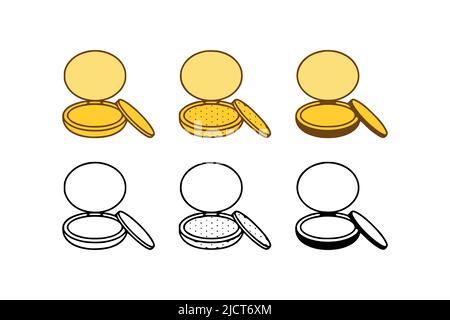 Vector set of powder boxes in doodle style on white background Stock Vector
