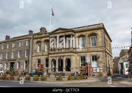 Skipton Town Hall, home to the Craven Museum & Gallery, in the market town of Skipton, North Yorkshire, UK. Stock Photo