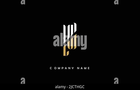 LW, WL Abstract Letters Logo Monogram Stock Vector