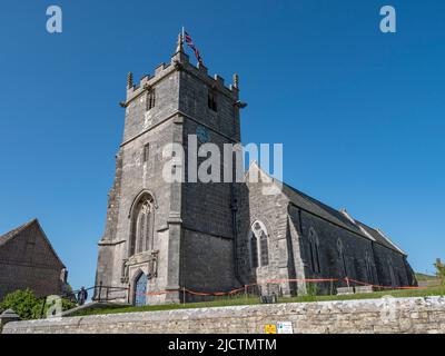 St Edward's Church or St. Edward, King & Martyr (Episcopal church) in Corfe Castle, Dorset, UK. Stock Photo