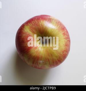 The Top View of a Common Fuji Apple Stock Photo