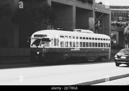 Cable car in San Francisco Stock Photo