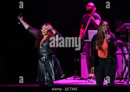 SWV performing live at the Dell Music Center Concert Series in Philadelphia Featuring: Sisters With Voices (SWV) Where: Philadelphia, Pennsylvania, United States When: 05 Aug 2021 Credit: W.Wade/WENN Stock Photo