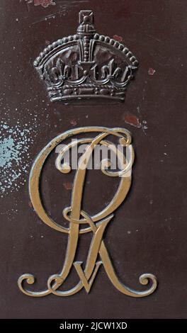 Liverpool India House, Brown Letterbox, India House, George V, , 31 Water St, Liverpool, Merseyside, England, UK, L2 0RD Stock Photo