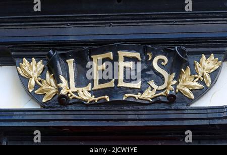 George Henry Lees logo, ex-department store, Williamson Square, Liverpool, Merseyside, England, UK,  L1 1EJ Stock Photo