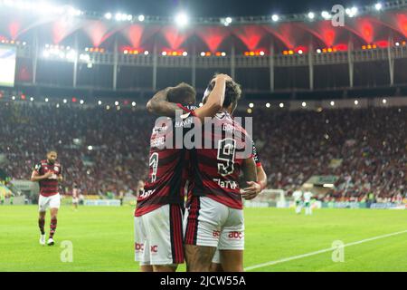 Pablo of Flamengo during the match between Flamengo and Cuiaba as part of  Brasileirao Serie A 2022 at Maracana Stadium on June 15, 2022 in Rio de  Janeiro, Brazil. (Photo by Ruano