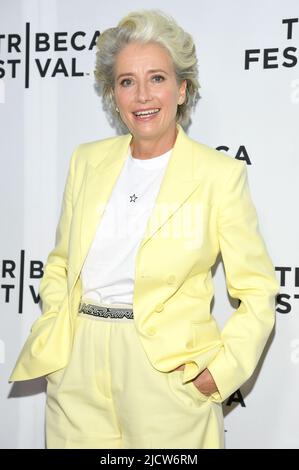 New York, USA. 15th June, 2022. Emma Thompson attends 'Good Luck To You, Leo Grande' premiere during the 2022 Tribeca Film Festival at SVA Theater in New York, NY, June 15, 2022. (Photo by Anthony Behar/Sipa USA) Credit: Sipa USA/Alamy Live News Stock Photo