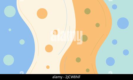 stylish abstract shapes pastel colors background vector. minimalist style vector Illustration template, Creative design for pastel wallpaper Stock Vector