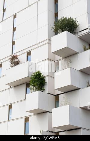 Leonardo Hotel Manchester Piccadilly,  Plants growing on the balconies. Great Ancoats Street, Manchester,UK Stock Photo