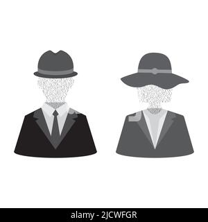Business user anonymous man and woman Stock Vector