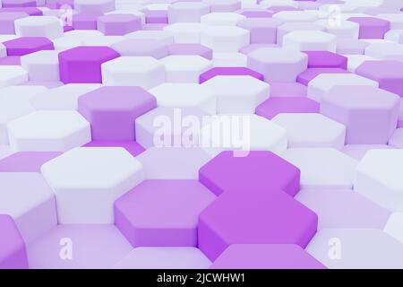 3d Geometric Hexagon colorful background Stock Photo