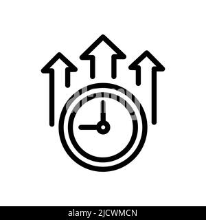 Clock vector icon. Simple clock vector icon on white background.Time. Stock Vector