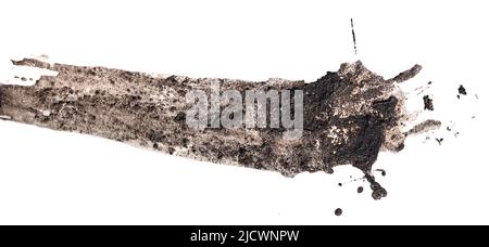 Mud stain isolated on white background Stock Photo