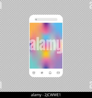 Smartphone design with social media interface Stock Vector Image & Art ...