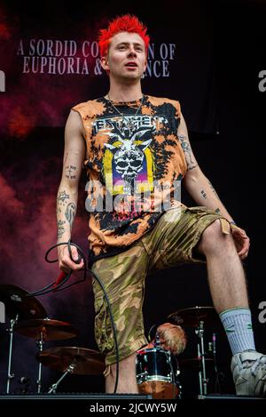Sam Matlock of WARGASM performs during Louder Than Life Music Festival ...