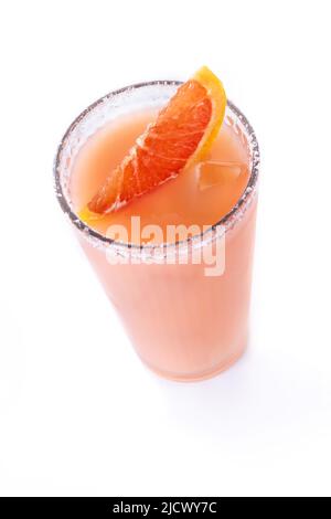 Paloma cocktail isolated on white background Stock Photo