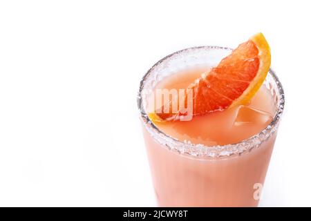 Paloma cocktail isolated on white background Stock Photo