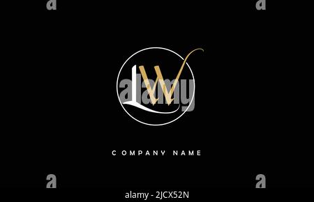 LW, WL Abstract Letters Logo Monogram Stock Vector