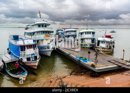 Amazon ferry habour, Santarem, Para, Brazil, South America Stock Photo