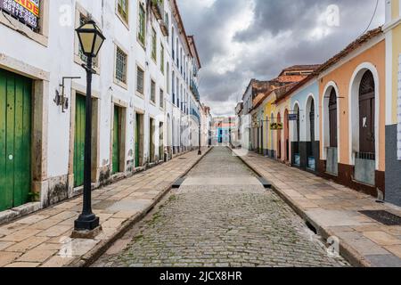 Colonial houses, Sao Luis, UNESCO World Heritage Site, Maranhao, Brazil, South America Stock Photo