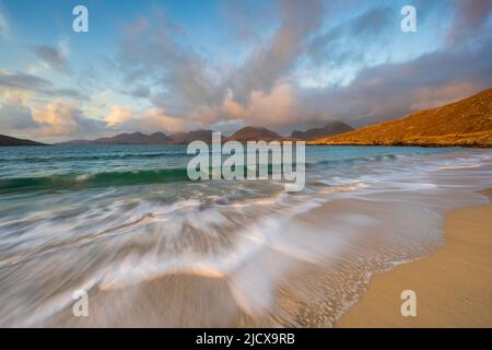 Luskentyre Beach on the west coast of the Isle of Harris, Outer Hebrides, Scotland, United Kingdom, Europe Stock Photo