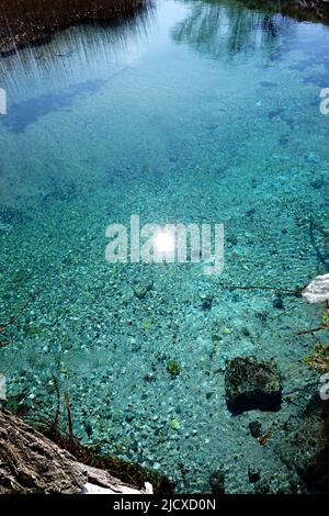 Headwaters place of the Sakarya river in Eskisehir Turkey that flows through Black sea Region Stock Photo