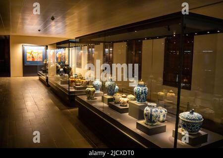 Interiors and exhibits in Topkapi kitchen pavilions of the Archaeological Museum in Istanbul, Turkey Stock Photo